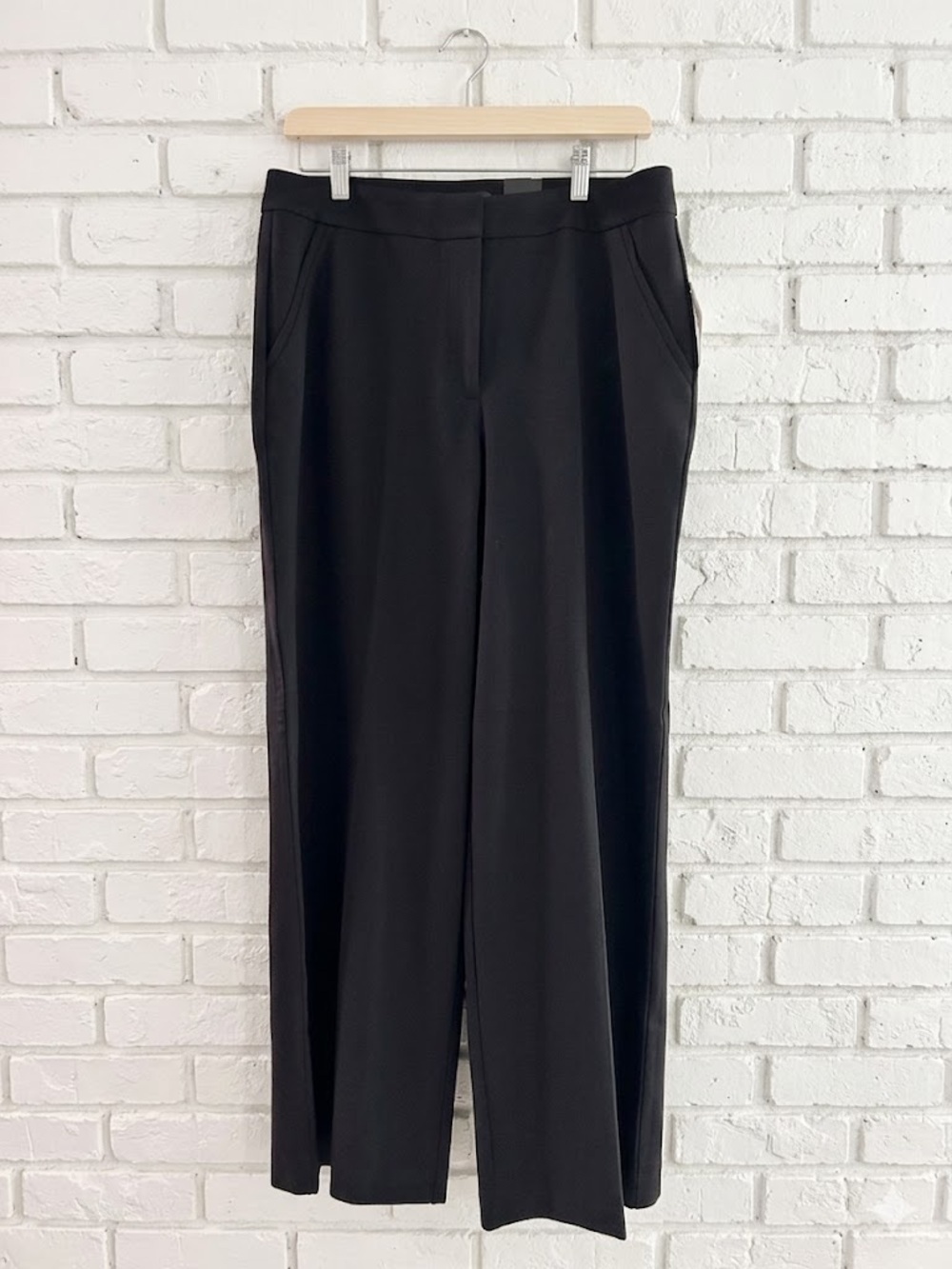 Reitmans Black Super High Rise Wide Leg Trousers Dress Pants 14